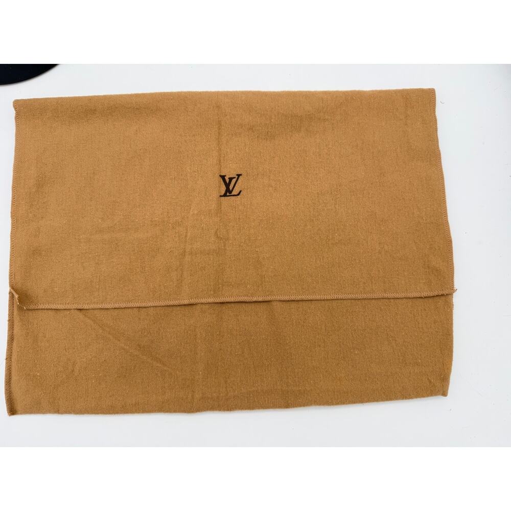Authentic Louis Vuitton Vintage Tan Flannel Envelope Dust Bag 14.5" x 11"